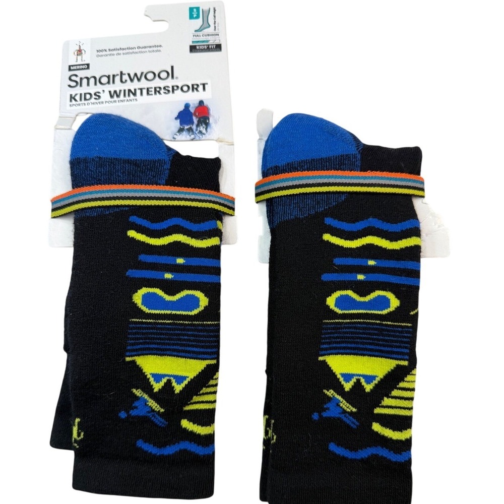 2 pair Smartwool Kids Wintersport Full Cushion Over The Calf Merino Socks Small